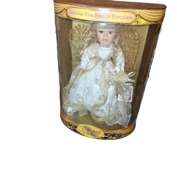 New In Box Porcelain Angel Doll - Picture 1 of 8